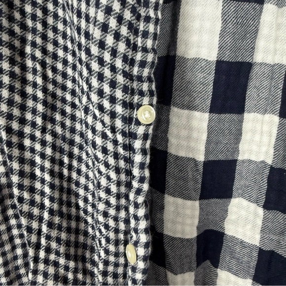 J. Crew Navy and White Gingham Shirt - Picture 3 of 9